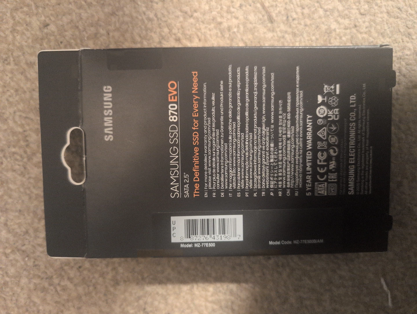 Samsung 870 EVO 500GB SATA 2.5" SSD [Sealed/Brand New] - photo 2