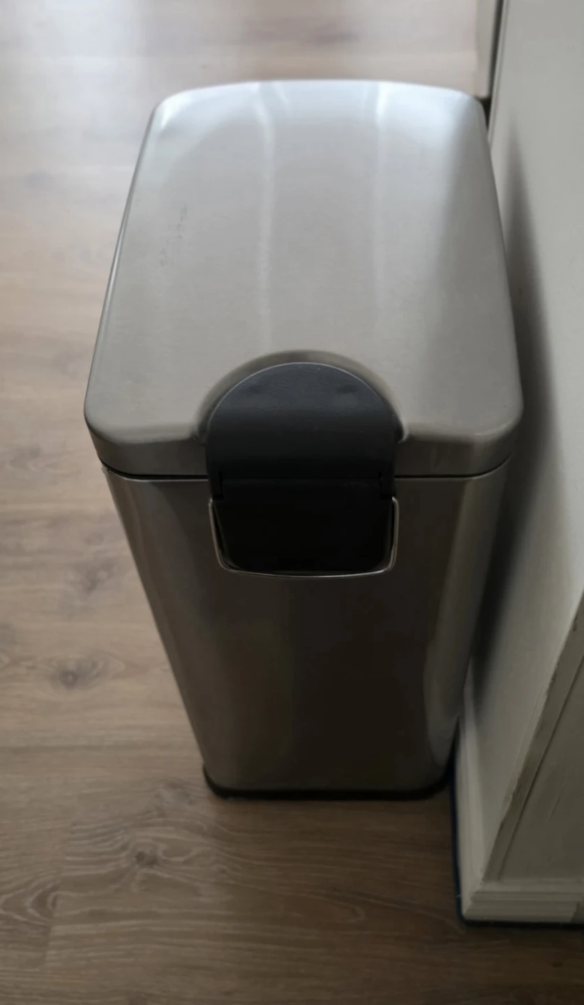 Brushed Stainless Steel Step Bin Trash Can - photo 2