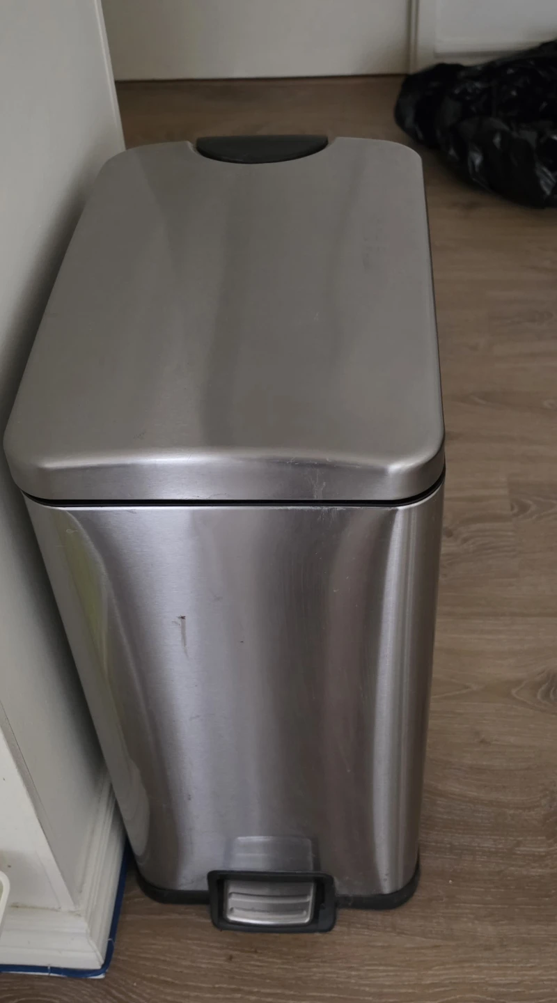 Brushed Stainless Steel Step Bin Trash Can - photo 3