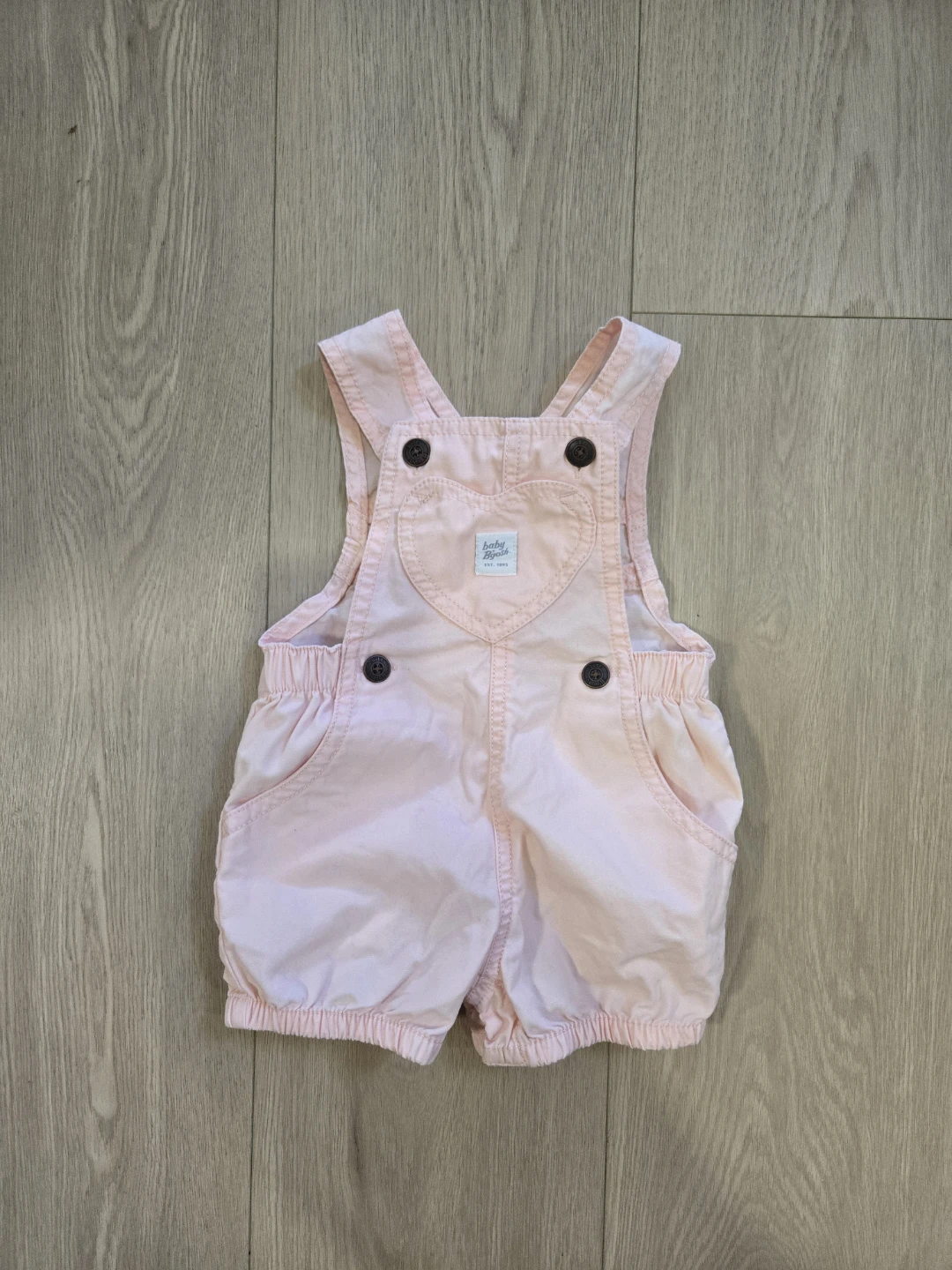Size 9m Baby Girl Light Pink Shortalls