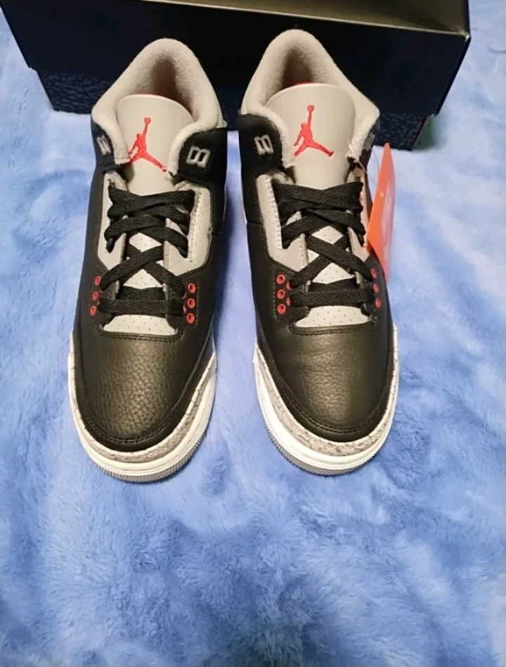 Air Jordan 3 Retro Black Cement- Size 6.5Y - photo 2