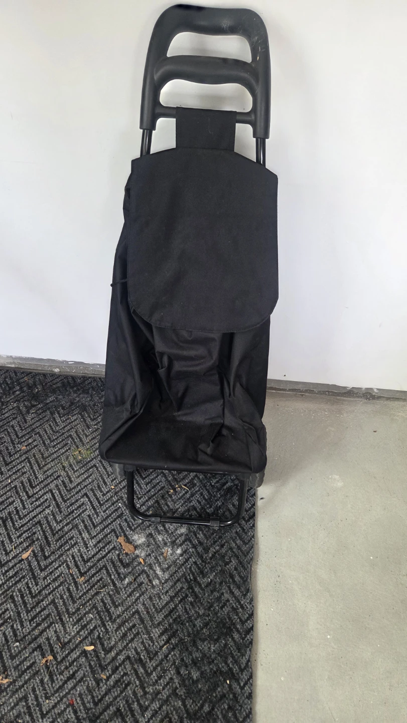 Black Shopping Cart with Wheels - photo 2