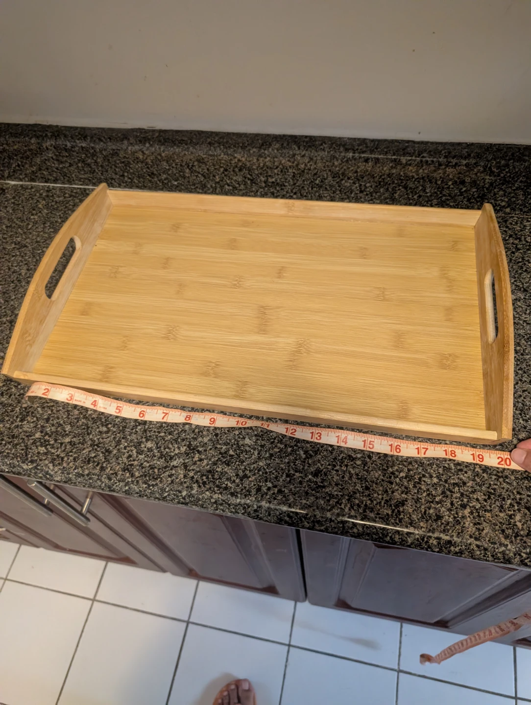 Bamboo Serving Tray with Handles