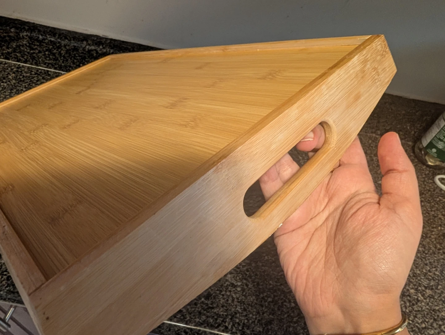 Bamboo Serving Tray with Handles - photo 2