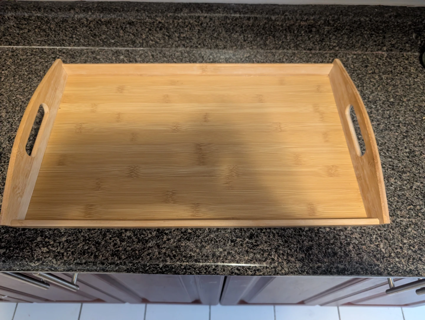 Bamboo Serving Tray with Handles - photo 3