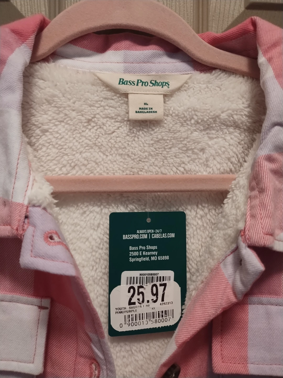 Bass Pro Shops Youth Fleece Lined Flannel Shirt XL - photo 3