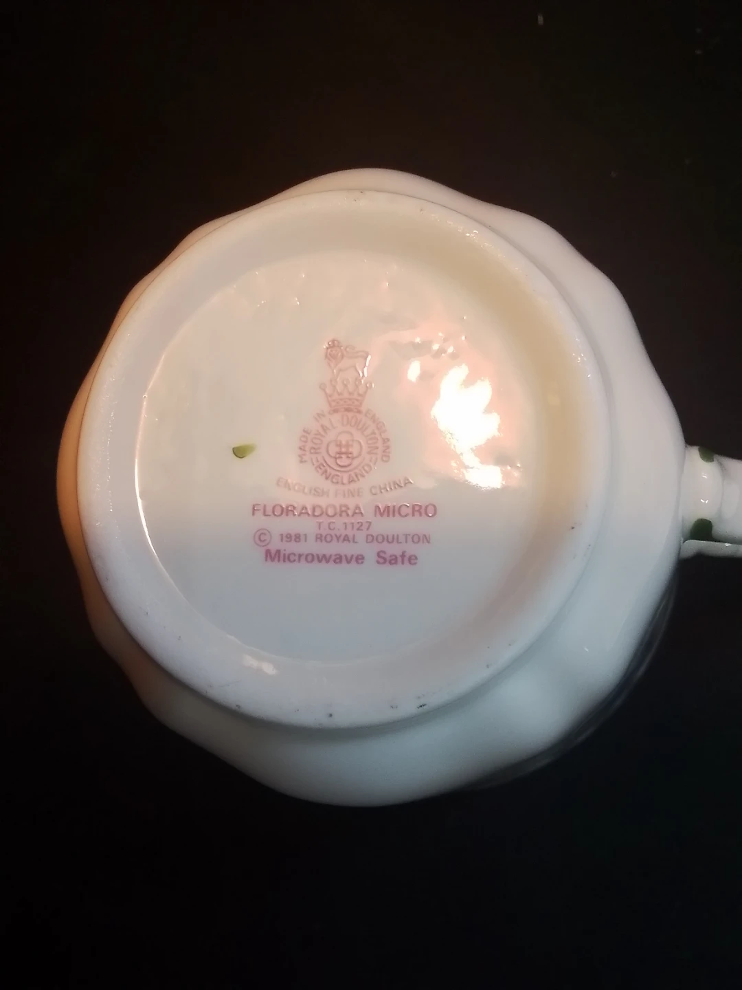 Royal Doulton "Floradora Green" Tea Cup & Saucer (1981) - photo 5