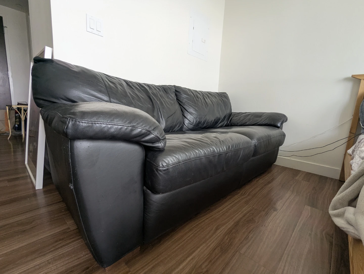 Black Leather Sofa