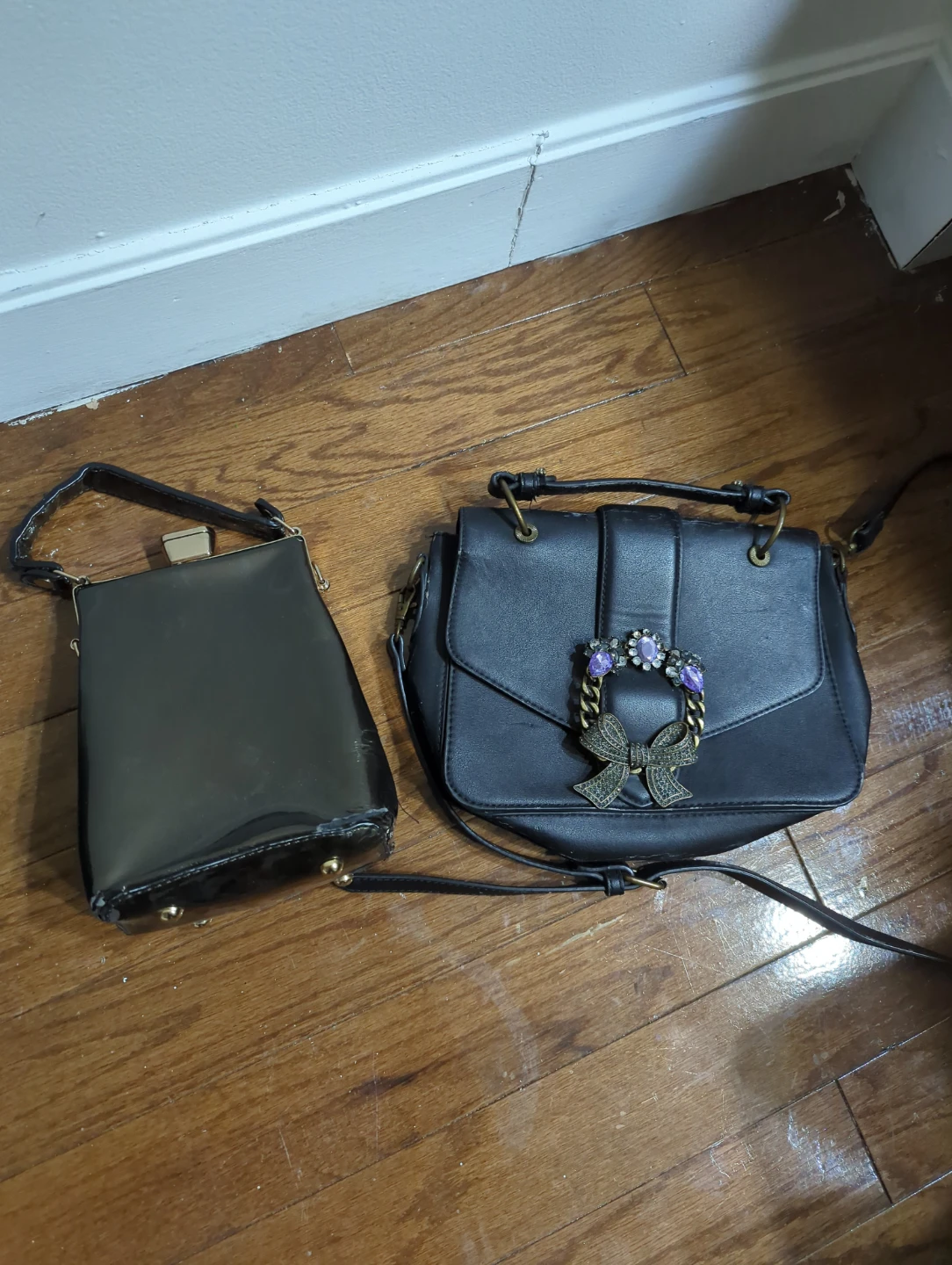 Two Black Handbags
