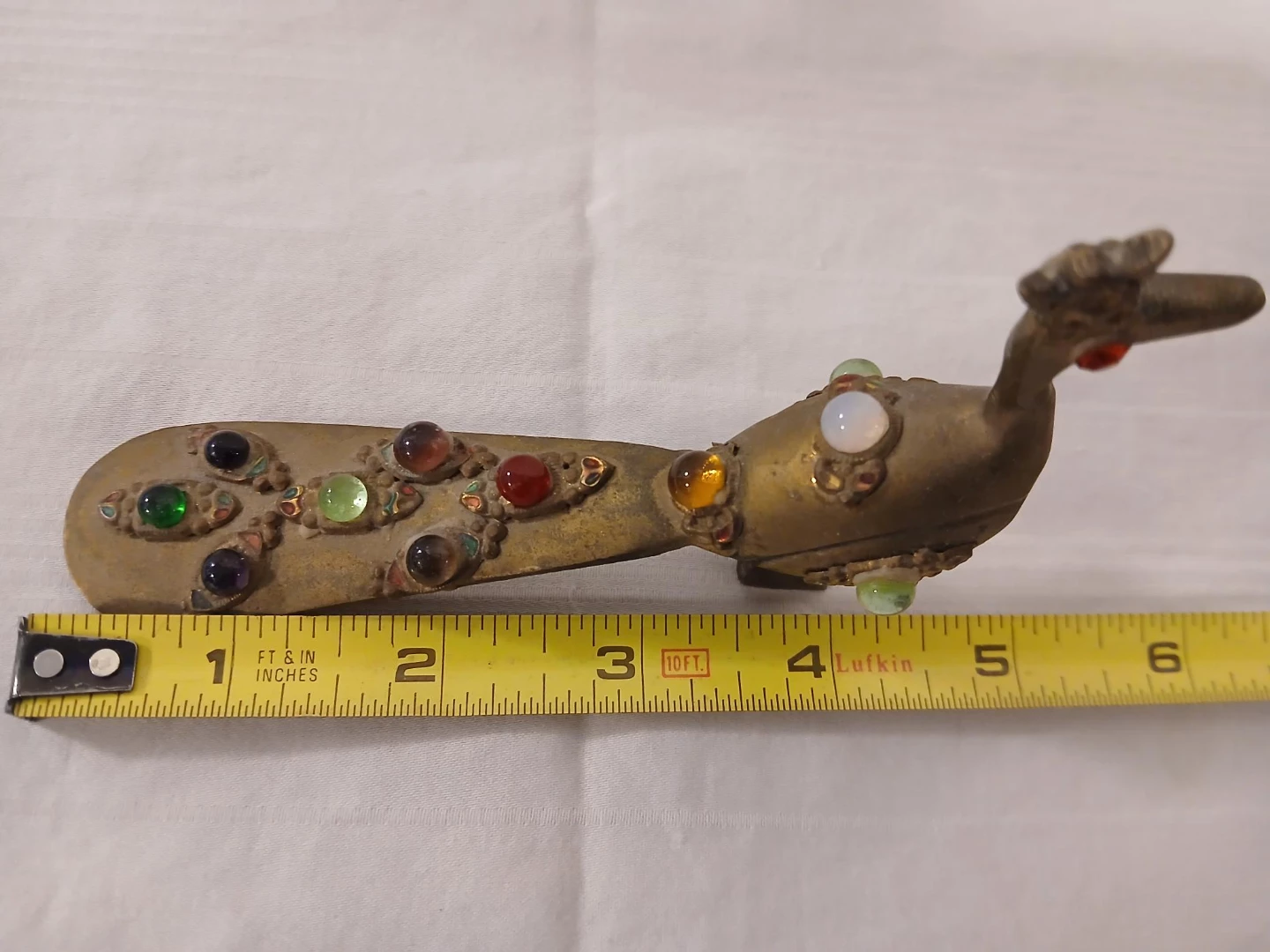 Decorative Peacock Figurine with Gemstones. Pick up only. - photo 2