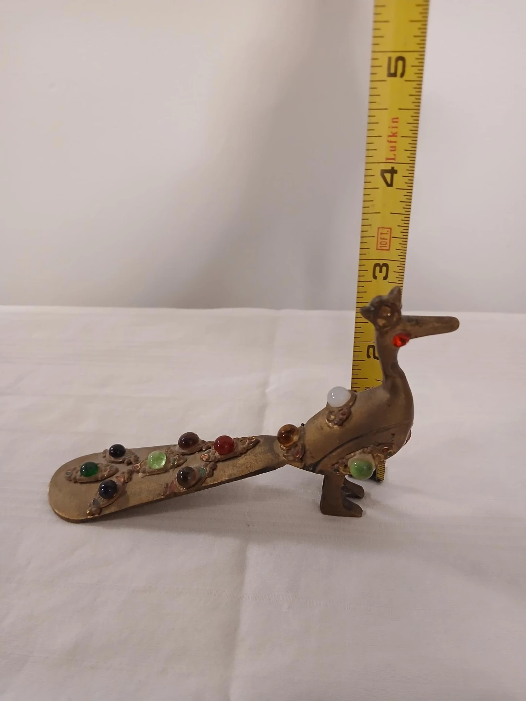 Decorative Peacock Figurine with Gemstones. Pick up only. - photo 3