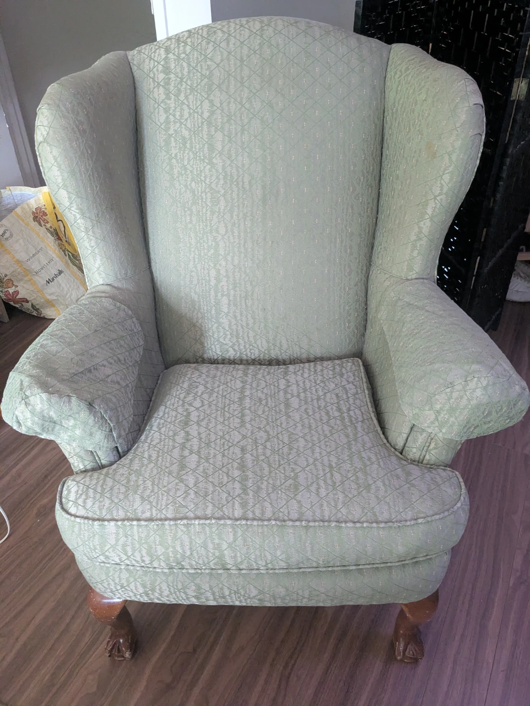 Wingback Accent Chair - Light Green