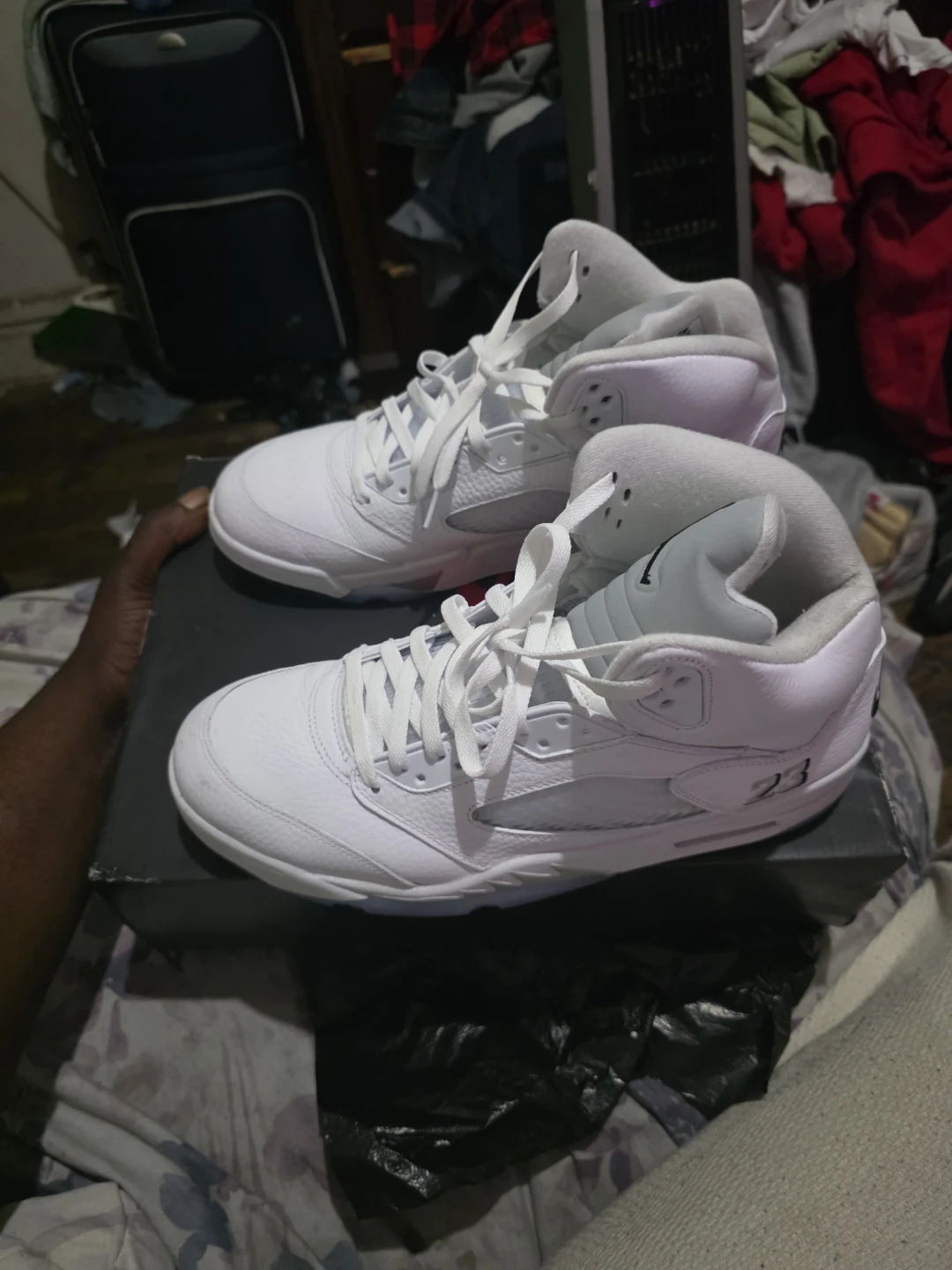 Nike Air Jordan 5 Retro White Sneakers