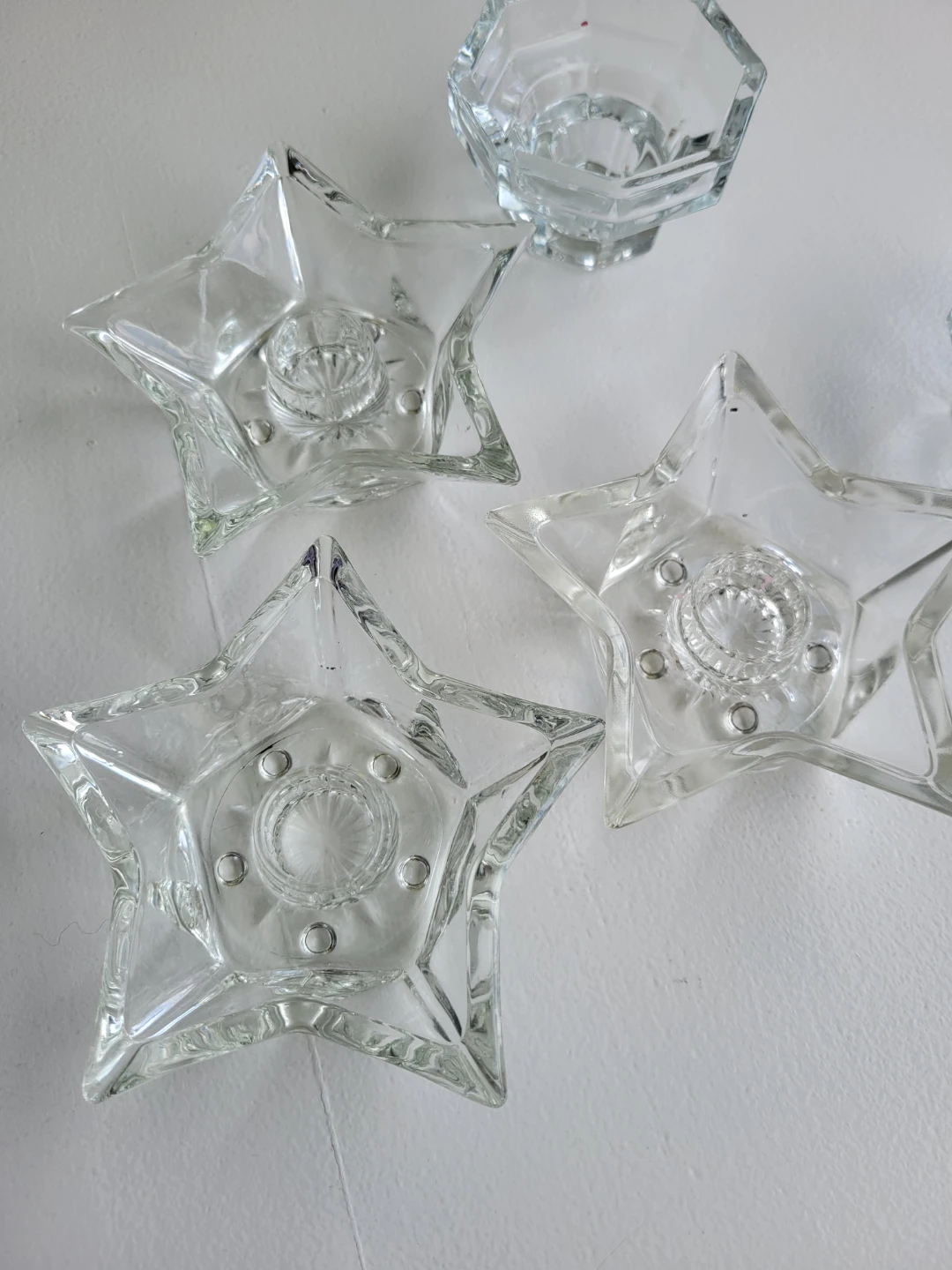 Vintage Glass Candle Holders.  $10/Set - photo 2