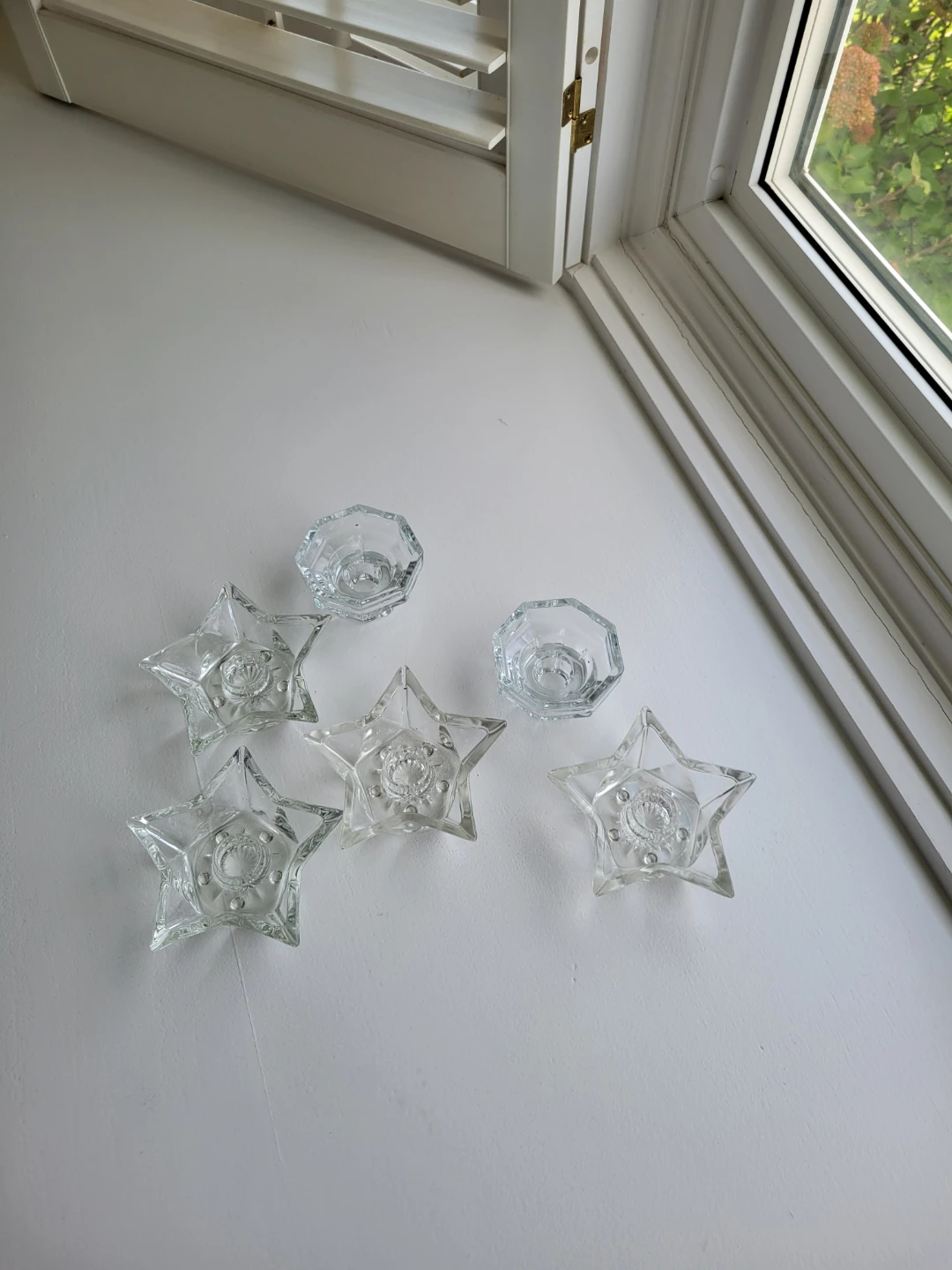 Vintage Glass Candle Holders.  $10/Set - photo 3