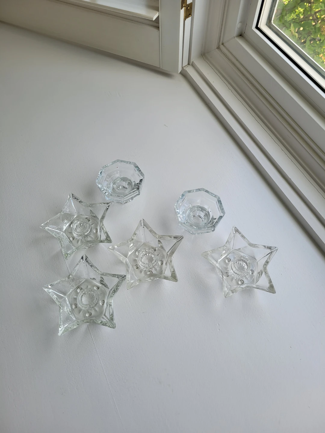 Vintage Glass Candle Holders.  $10/Set - photo 5