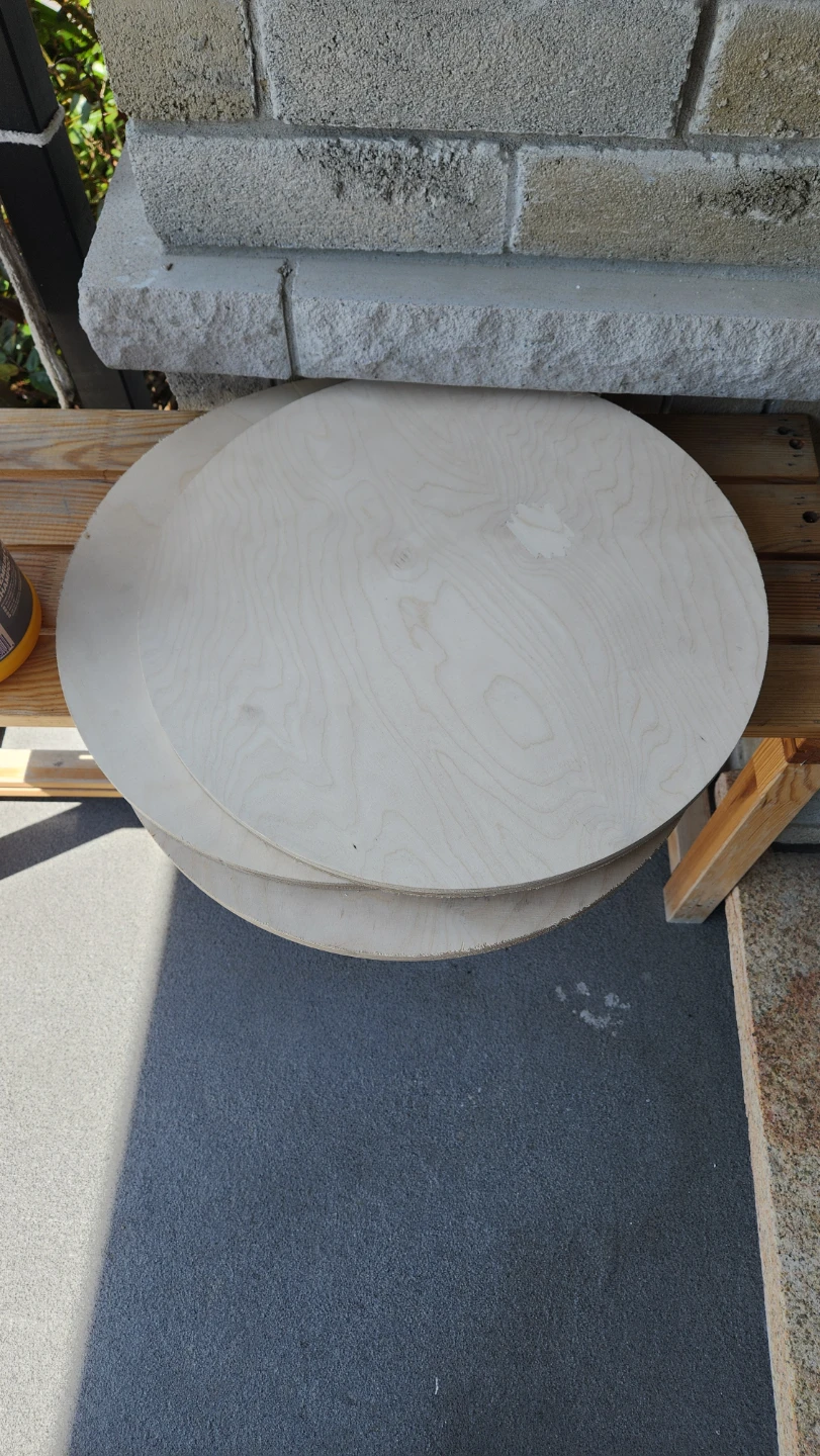 Stack of 3 Round Birch Plywood Circles