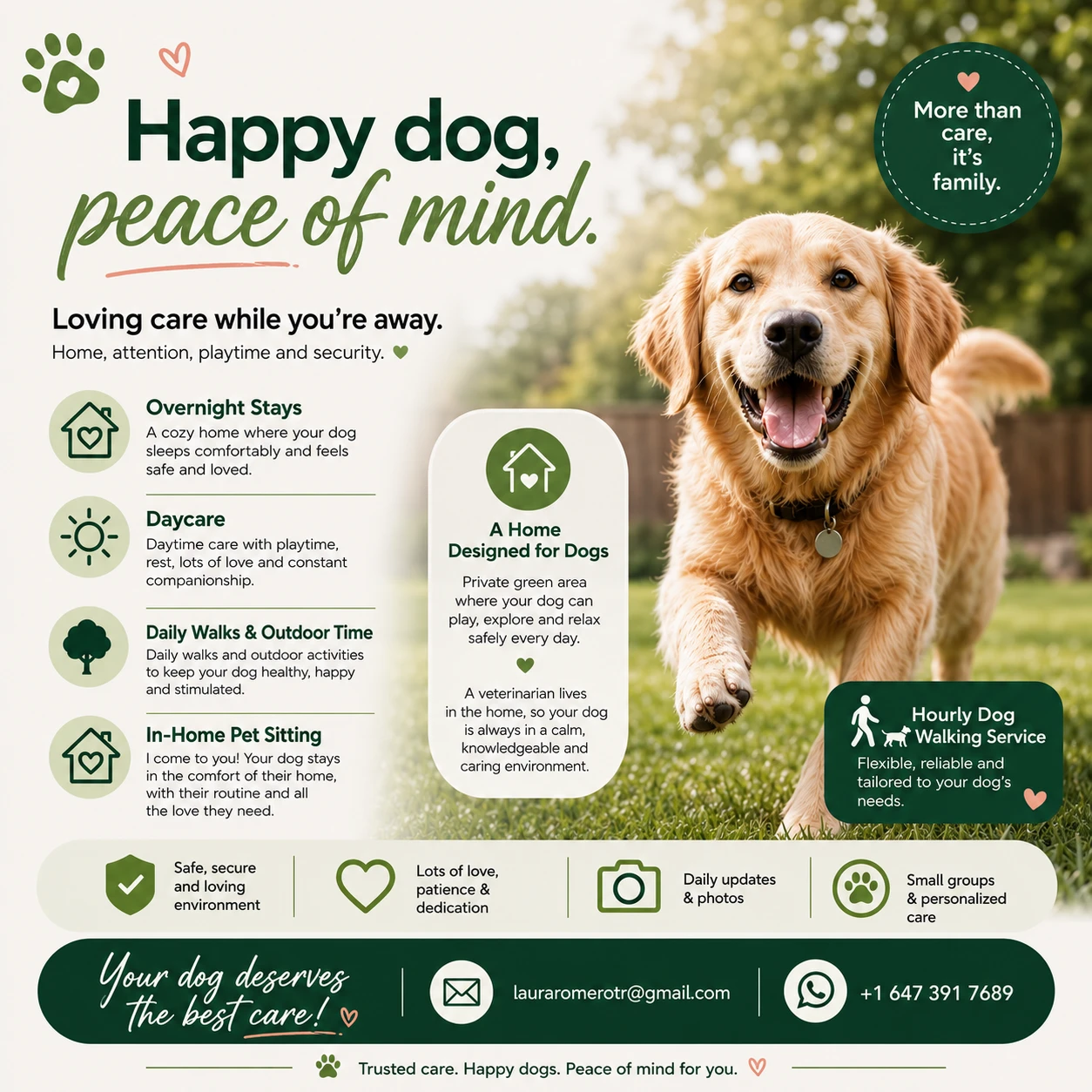 Dog loving care services