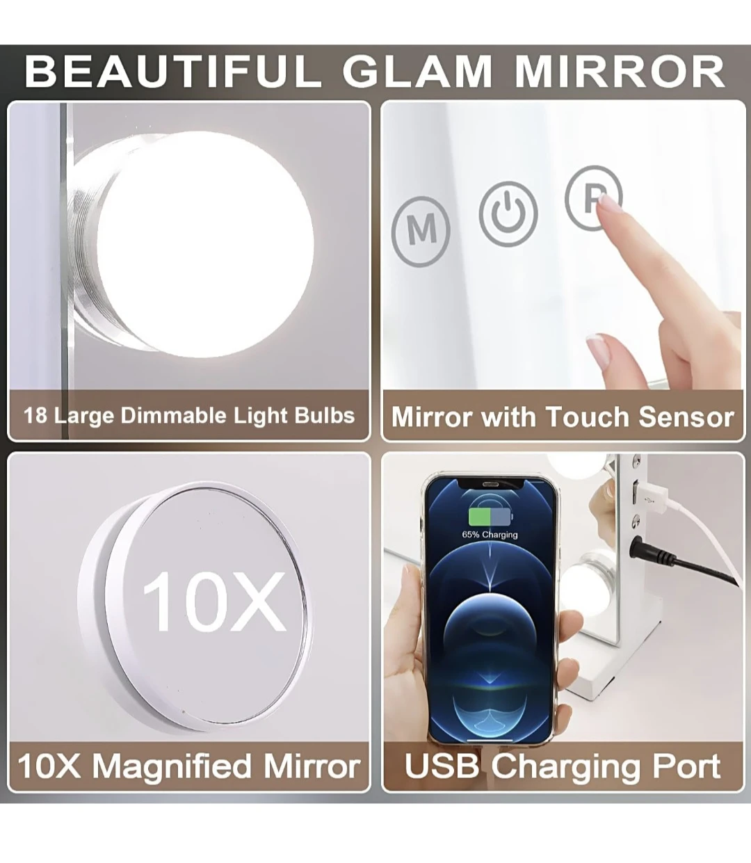(MIRRORS ONLY) Brand New Hollywood LED Vanity Mirrors - photo 3