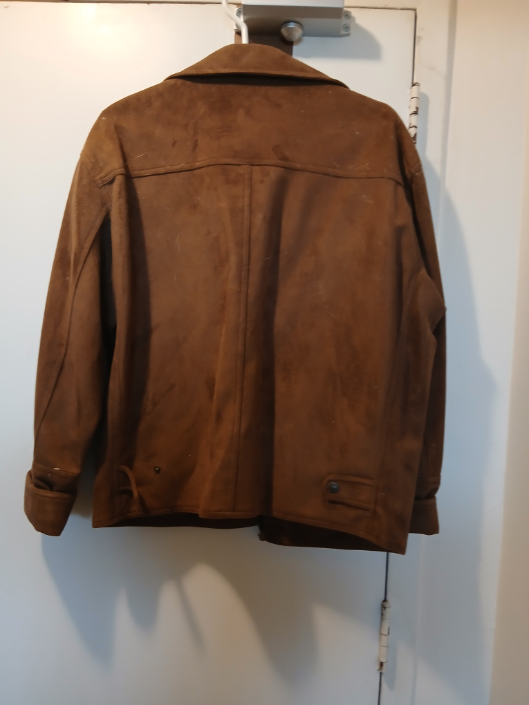 Emporio E.G.A. Brown Suede-like Bomber Jacket Size S - photo 3