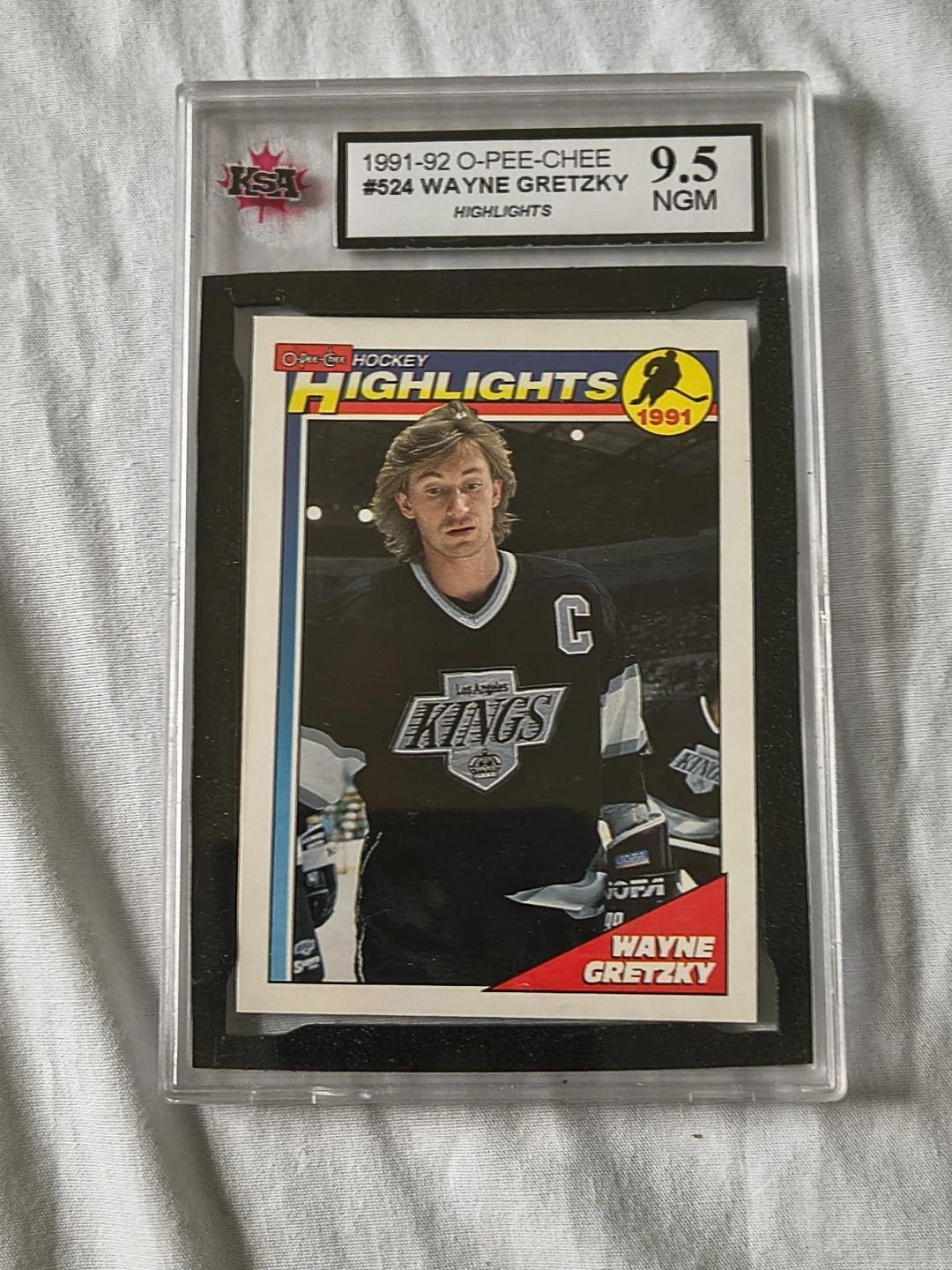 1991-92 O-Pee-Chee #524 Wayne Gretzky KSA 9.5