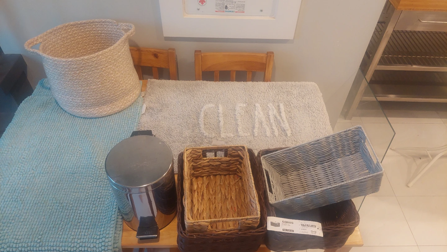 Bathroom Bundle (Mat, Bin, Storage Basket)