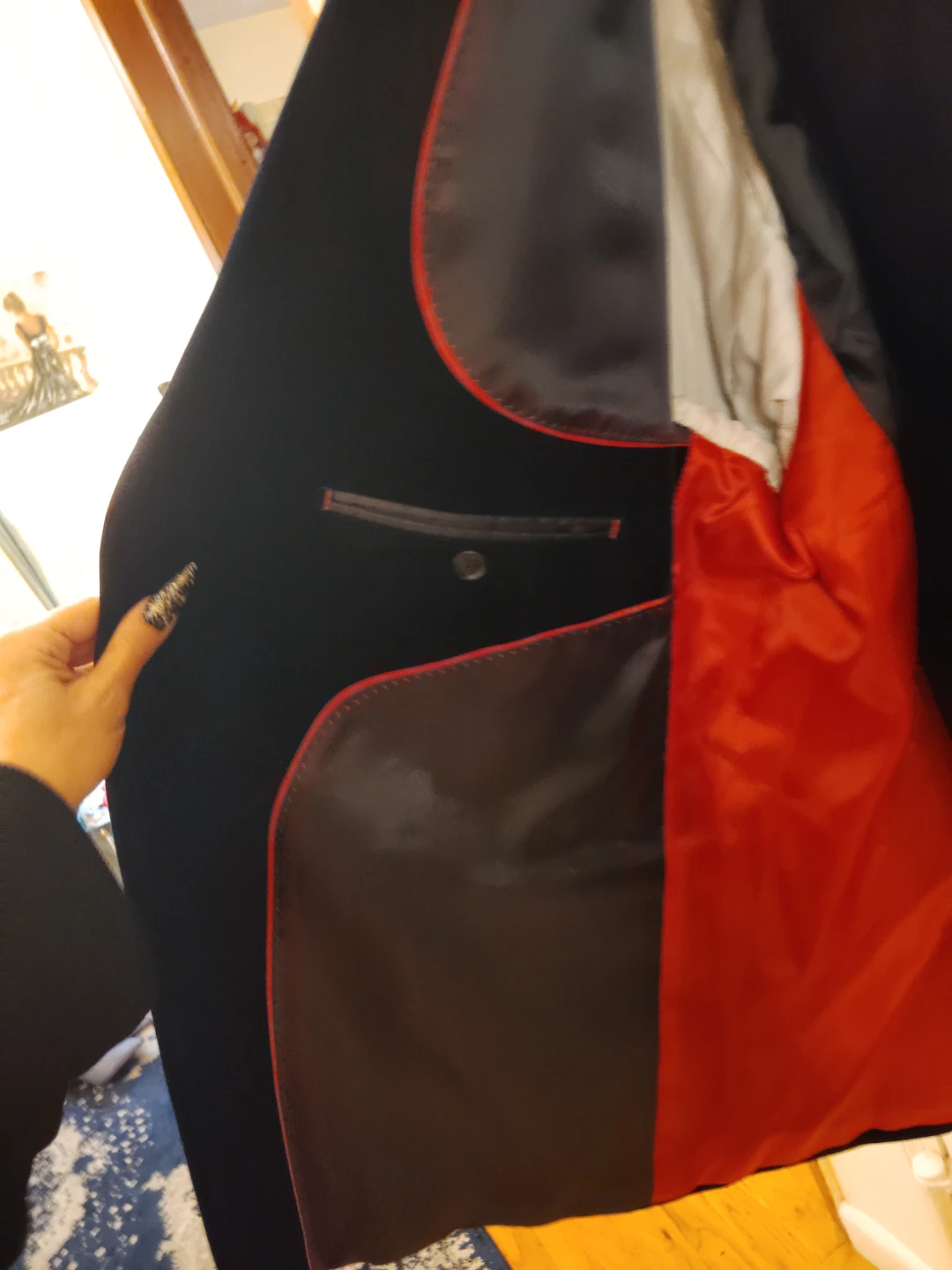 Navy Velvet Blazer 5XL - photo 2