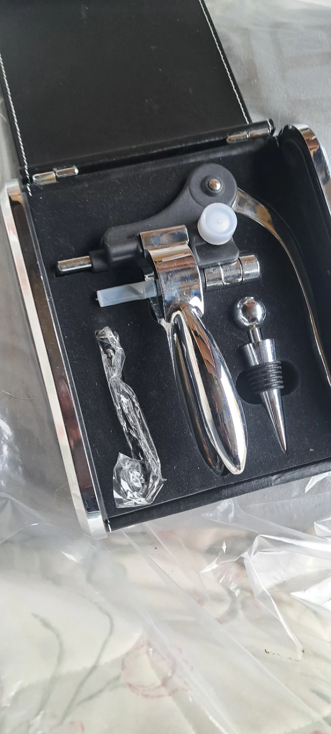 Wine Accessory Set with Corkscrew and Stopper - photo 2
