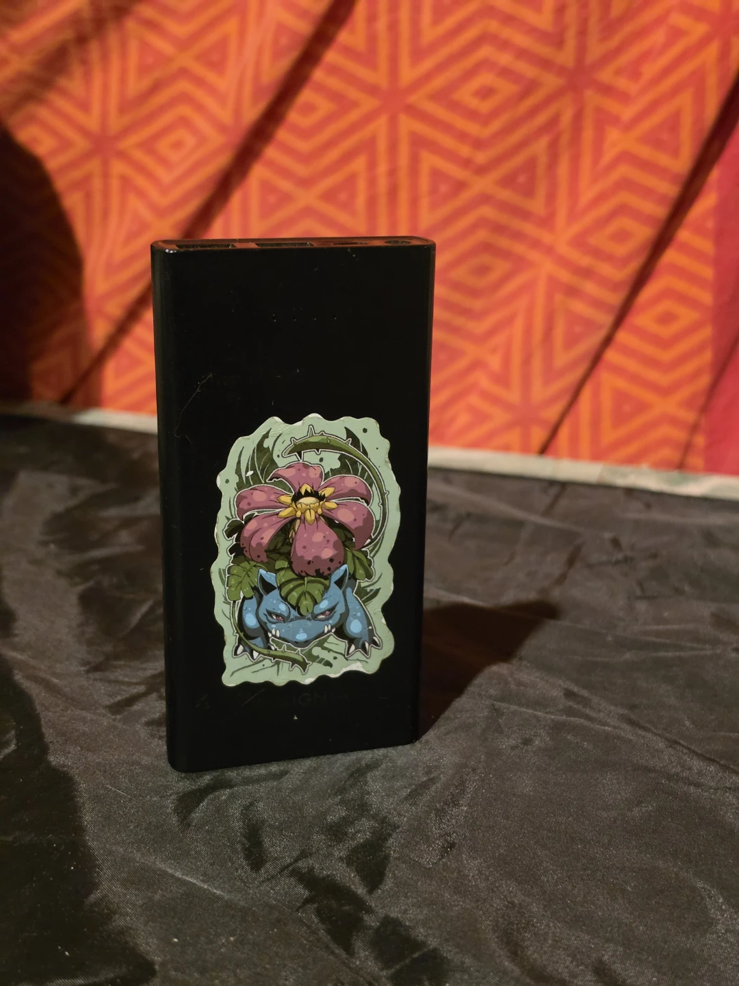 Black power bank with Pokemon stickers - photo 2