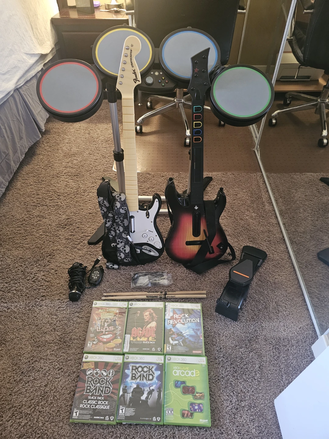 Xbox 360 Rock Band and Guitar Hero Bundle
