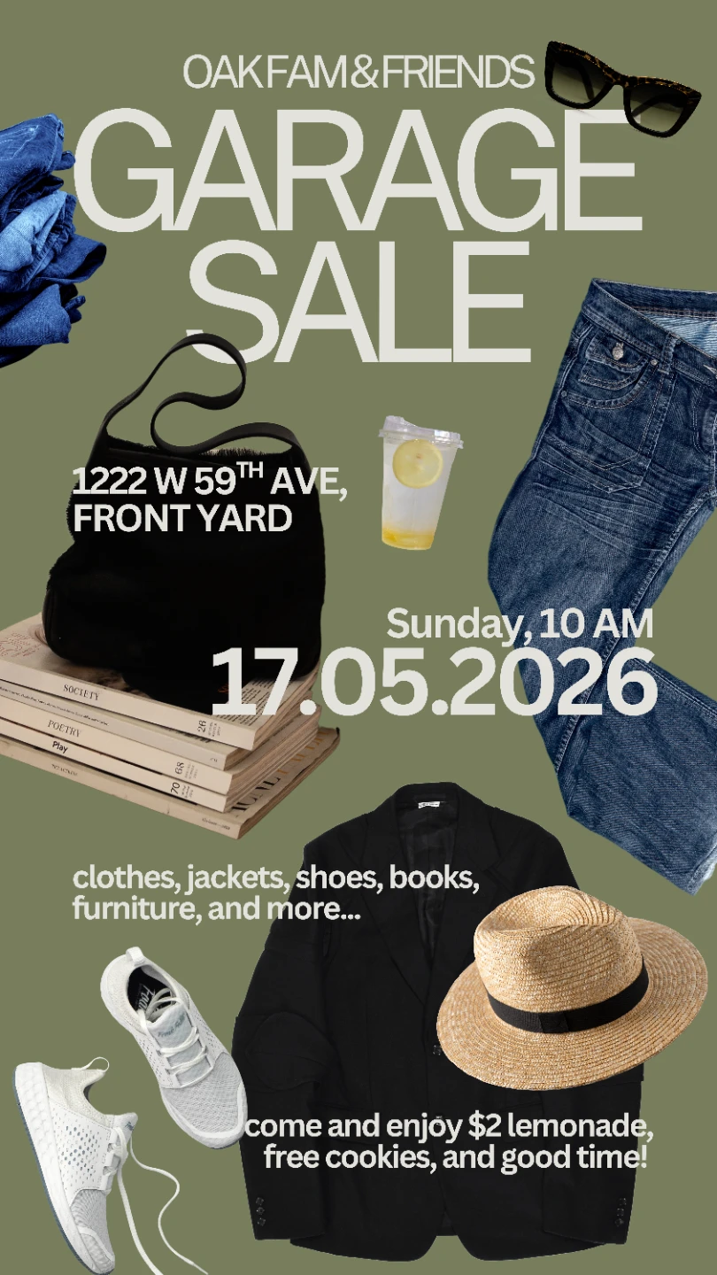 TODAY'S YARD SALE! @ MARPOLE, VANCOUVER