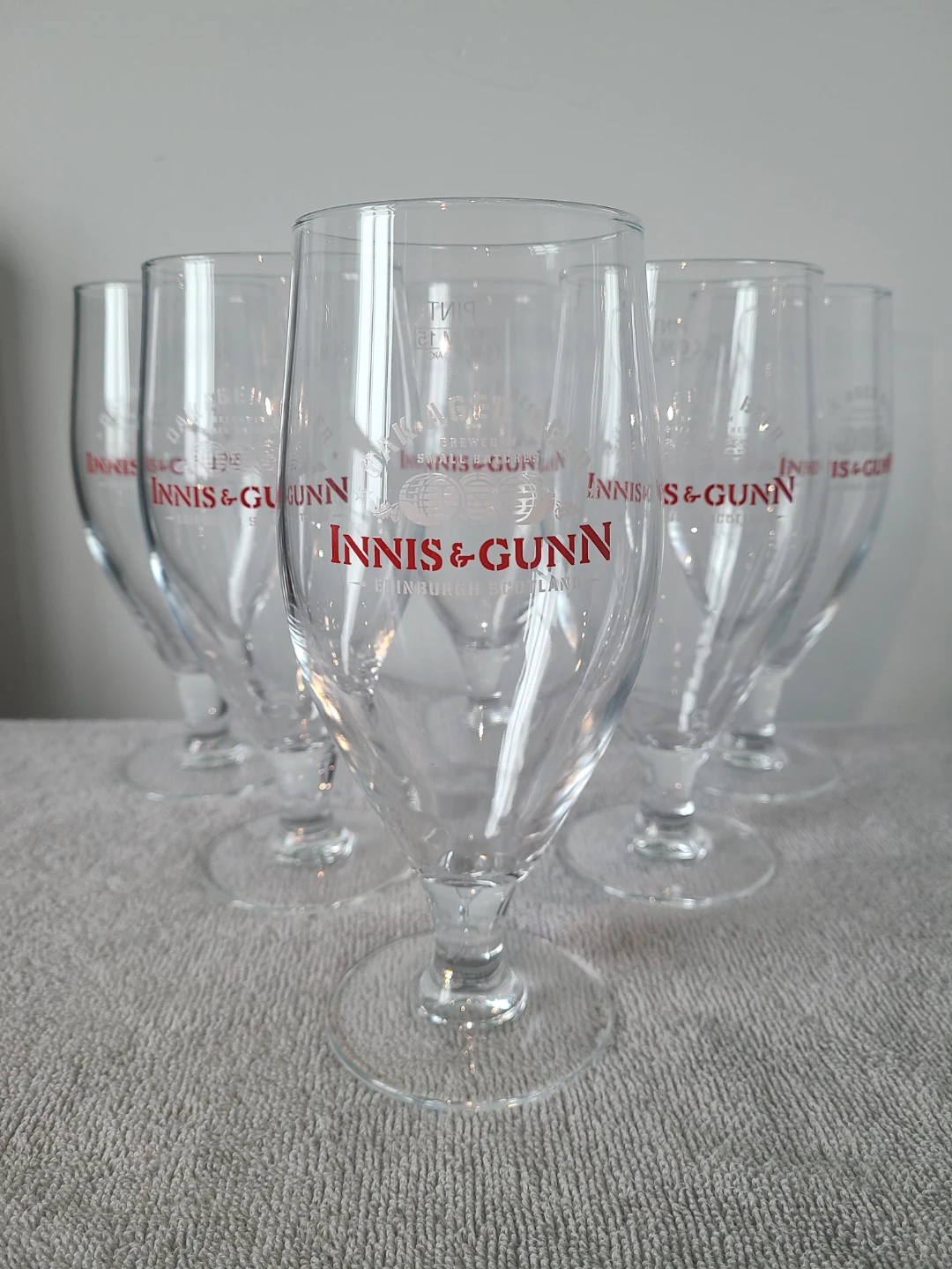 Set of 6 Innis & Gunn Pint Beer Glasses