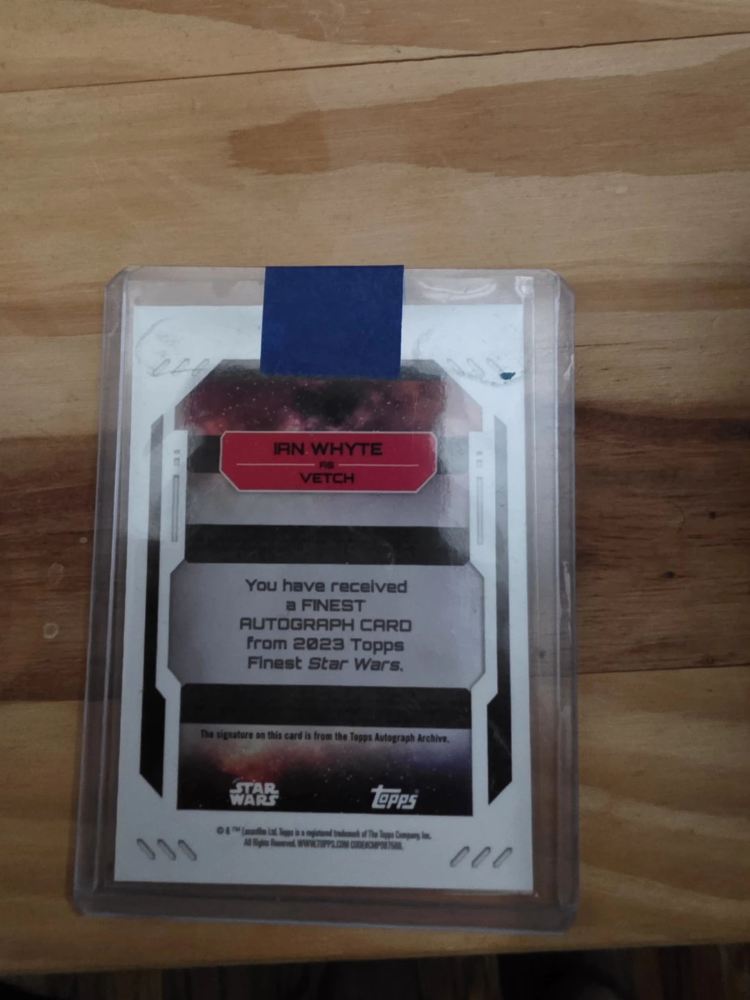 2023 Topps Finest Star Wars Ian Whyte Autograph Card - photo 2