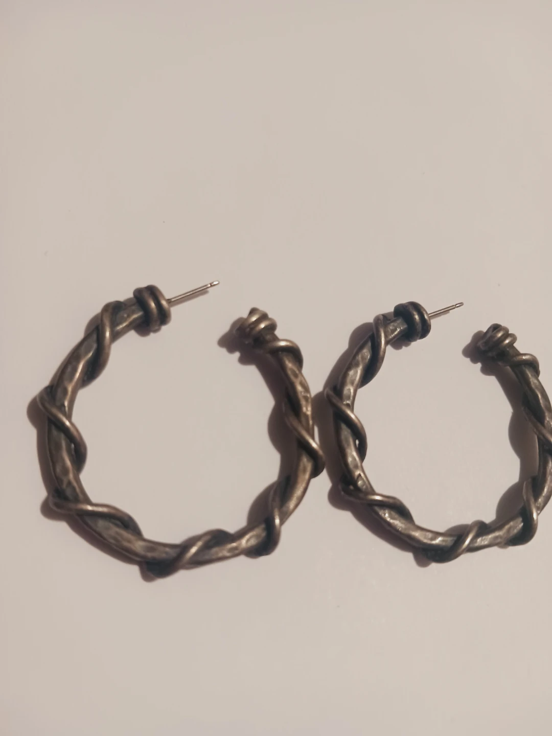 Twisted  Rope Hoop Pierced Earrings - photo 2