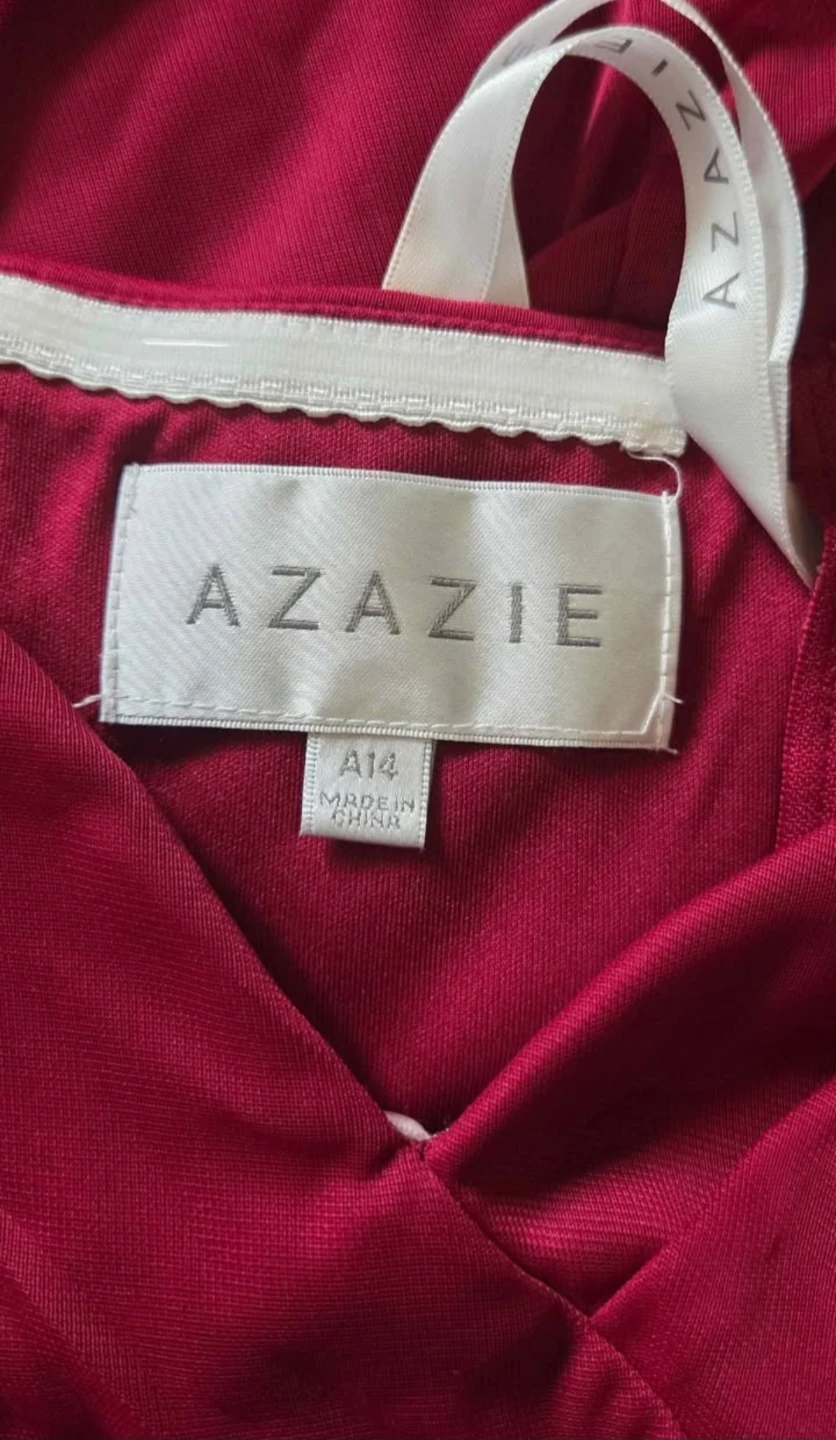 Azazie Burgundy Bridesmaid Dress - Size 14 - photo 2