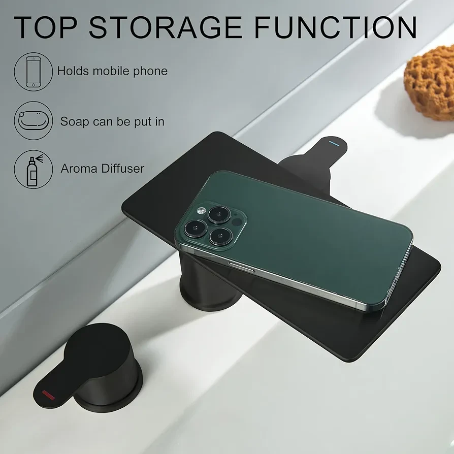 GUOYINDONG 2 Handle Roman Tub Faucet - Black - photo 4