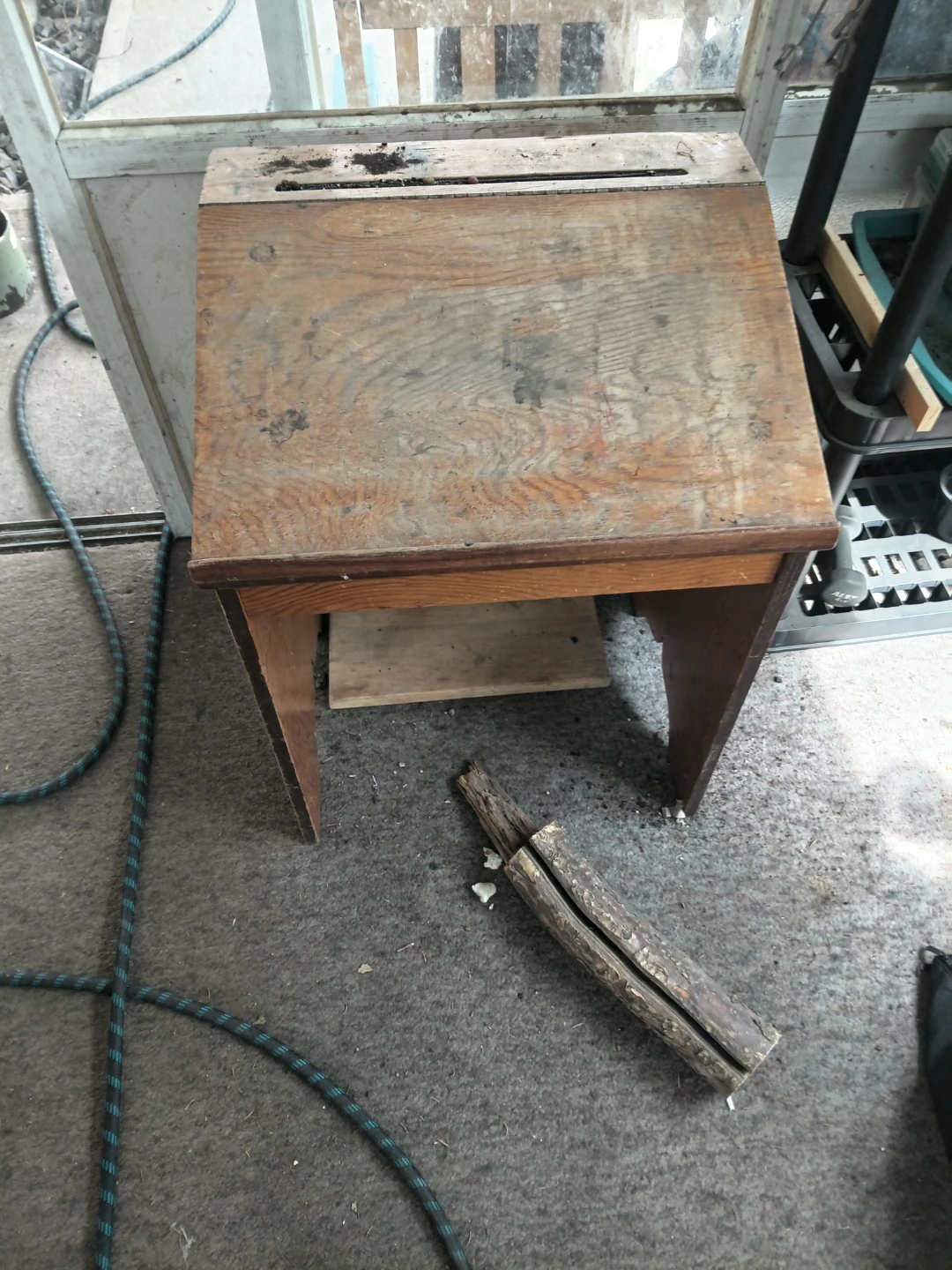 Vintage Wooden School Desk