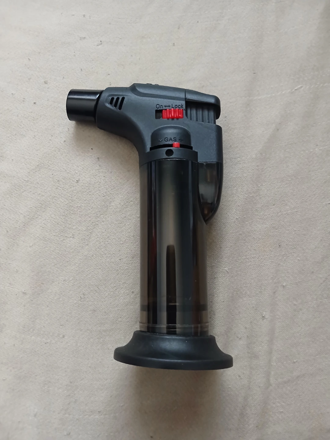 Black Refillable Butane Torch Lighter With Stand - photo 2