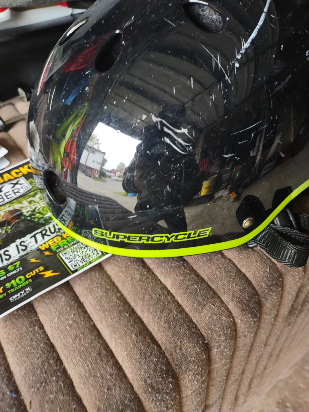 Supercycle Hardshell Adult Helmet - Black/Neon Yellow