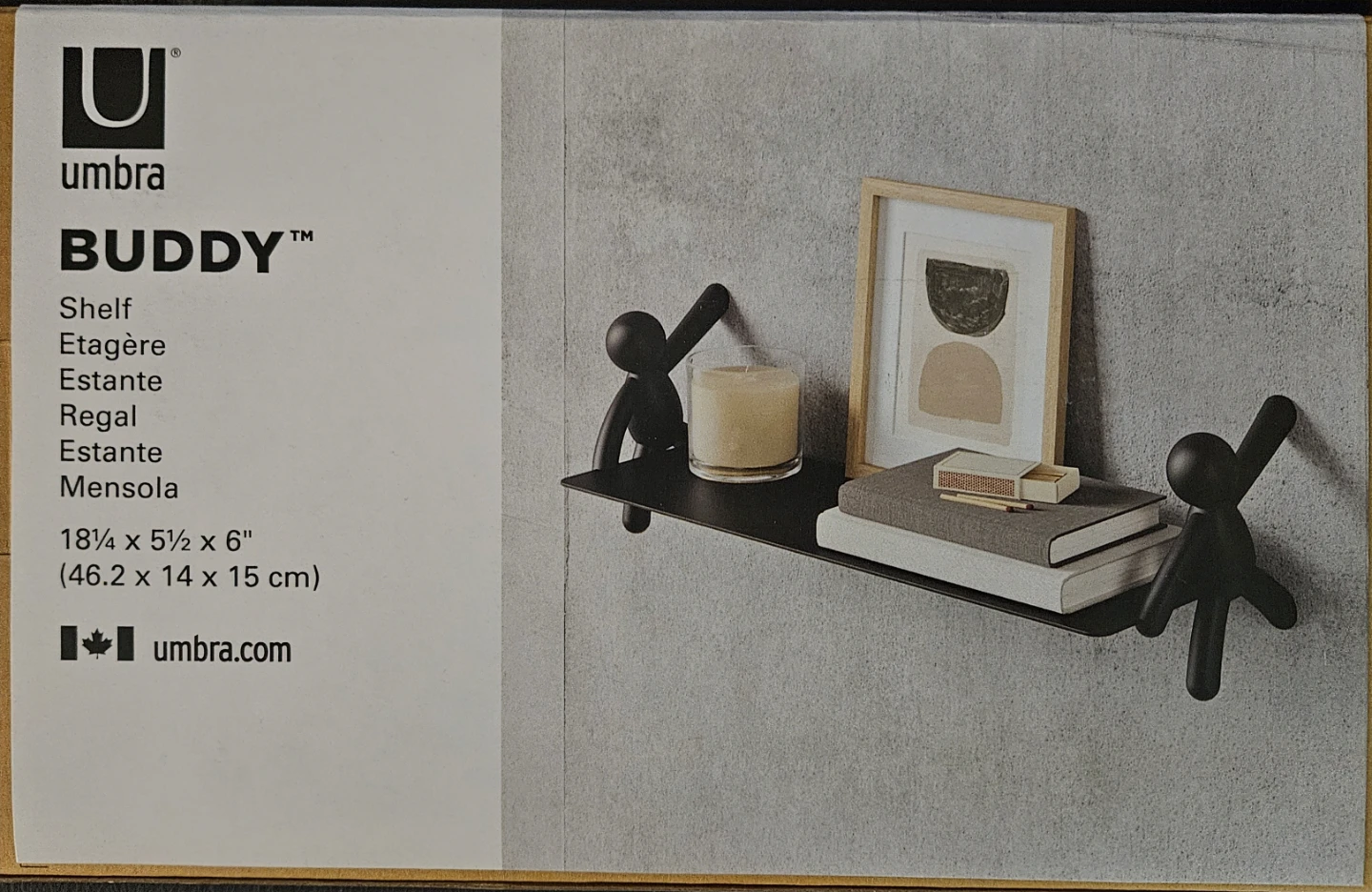 Brand New Umbra Buddy Shelf - Black