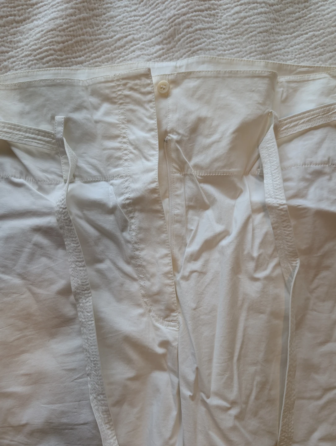 Theory White Cotton Cropped Pants Size 4