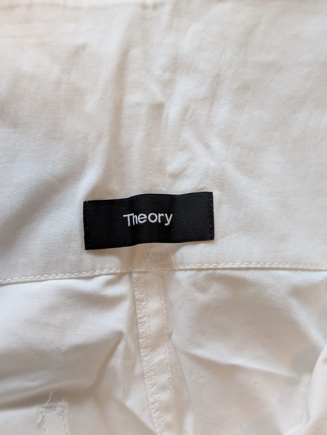 Theory White Cotton Cropped Pants Size 4 - photo 2
