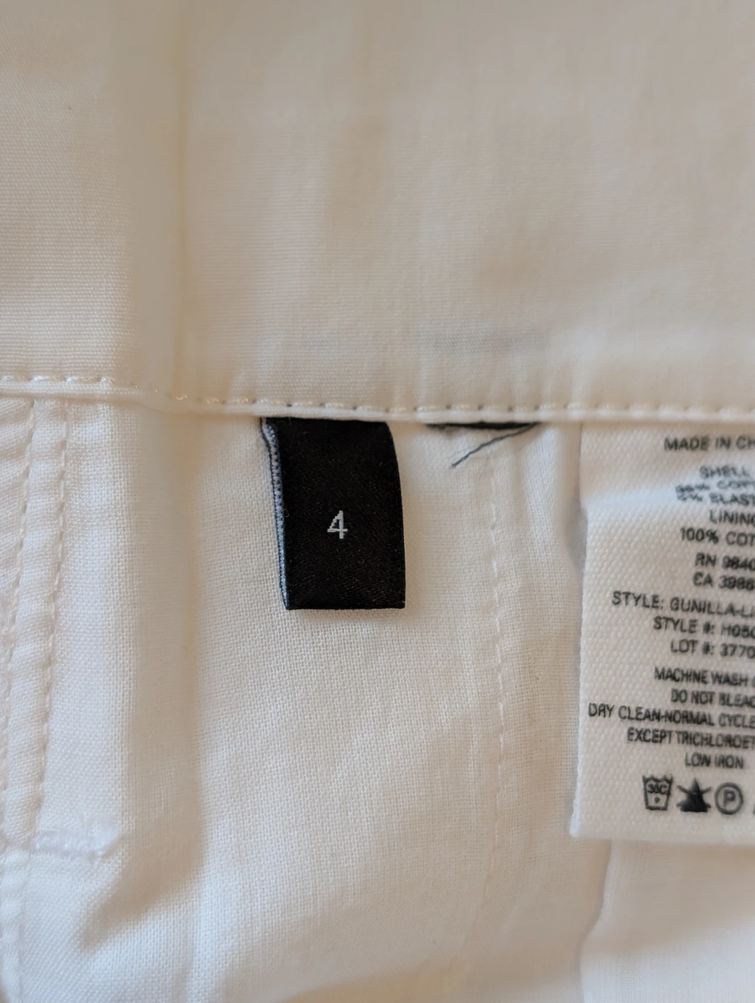 Theory White Cotton Cropped Pants Size 4 - photo 3