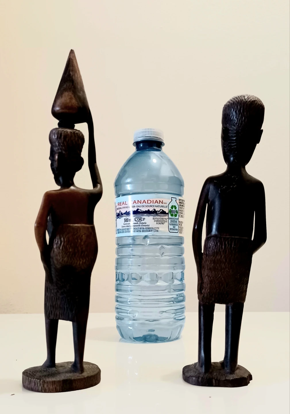 Makonde Hand Carved Wooden Figurine Set of 2 - photo 4