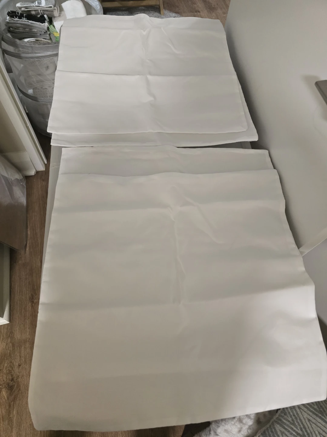 4 White Pillow covers