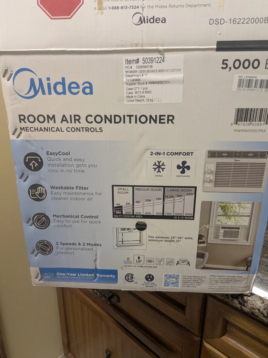 Midea 5,000 BTU Room Air Conditioner