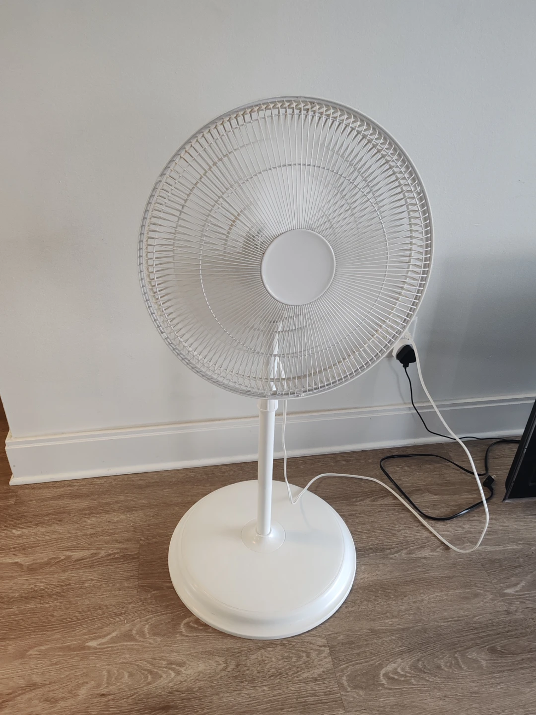 White Standing Fan