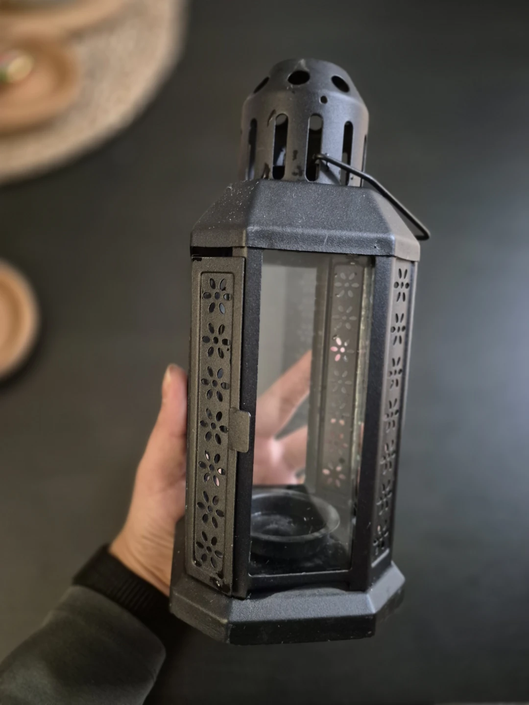 Black Metal Lantern - photo 2