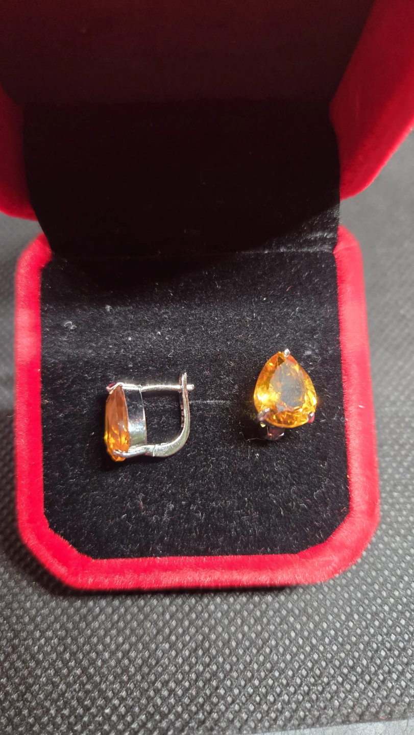 Citrine Pear Drop Earrings - photo 3