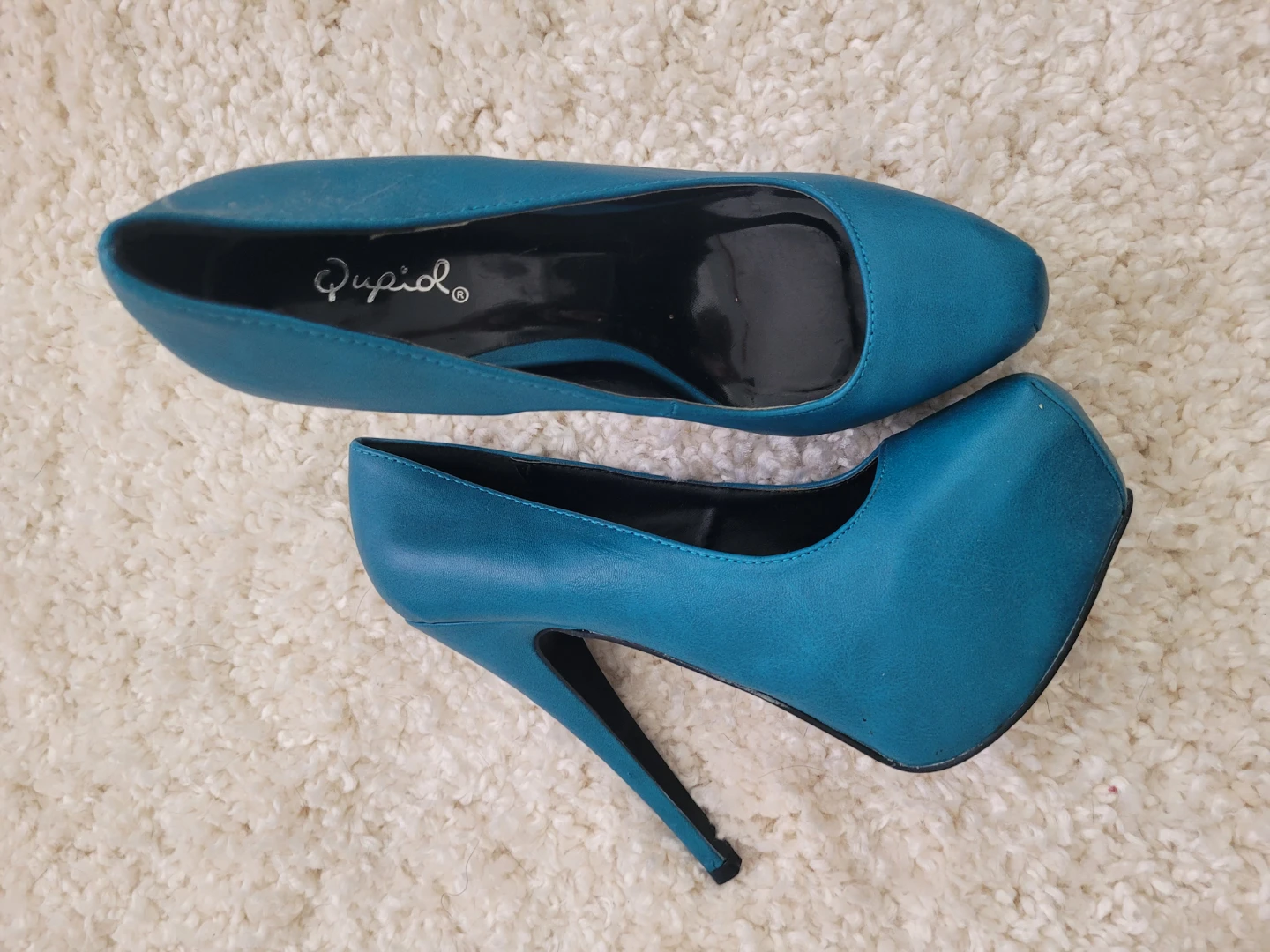 Qupid Teal Platform High Heel Shoes Size 7 - photo 5